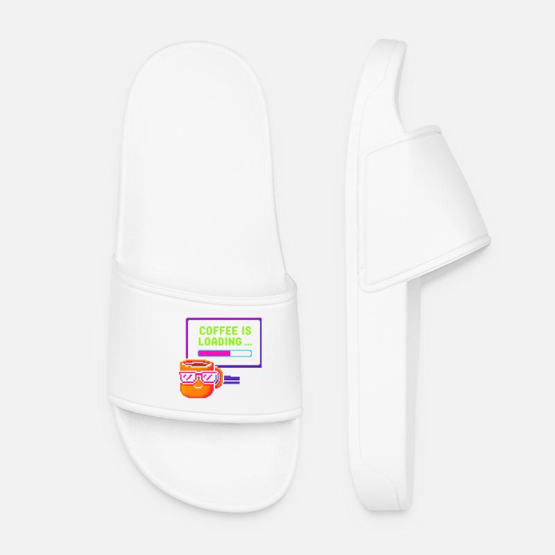 Coffee is loading - Women’s Pool Sliders - white
