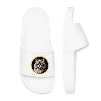 Ragdoll Cat Portrait - Women’s Pool Sliders - white - Front
