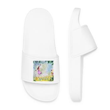 Elf in the kingdom of flowers - Women’s Pool Sliders - white - Front