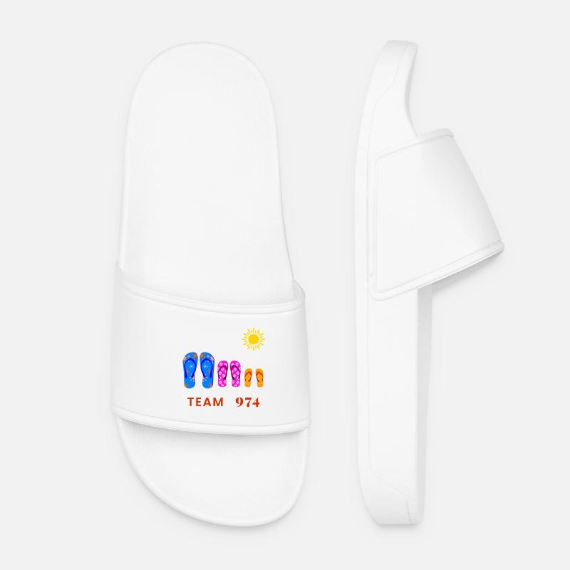 Team 974 Tropical Sun Flip Flops - Frauen Badelatschen - Weiß