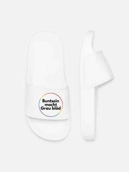 Being colorful makes gray stupid - Women’s Pool Sliders - white