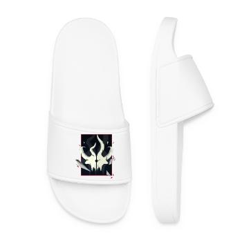 Horned Skull – Red Accent Edition - Women’s Pool Sliders - white - Front