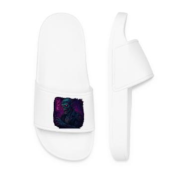 Cyberpunk Undead Warrior - Women’s Pool Sliders - white - Front