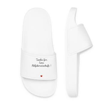 Heart, thank you, helpfulness - Women’s Pool Sliders - white - Front