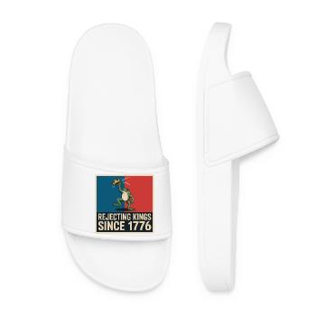 Portland Resistance Frog - USA Protest T-Shirt - Women’s Pool Sliders - white - Front