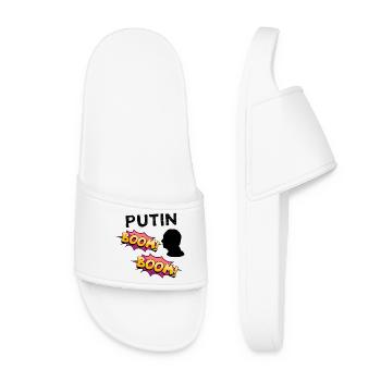 Putin BOOM COMIC Book Explosion of Colors - Women’s Pool Sliders - white - Front