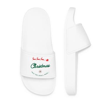 Noël passera - Défilé du Père Noël Humour - Claquettes Femme - blanc - Devant