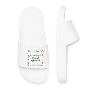 Headaches, bright lights, Christmas grouches - Women’s Pool Sliders - white - Front