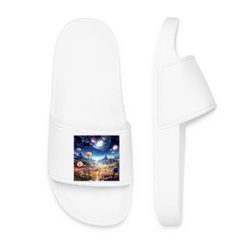 Planète Jardin du Monde des Rêves - Claquettes Femme - blanc - Devant