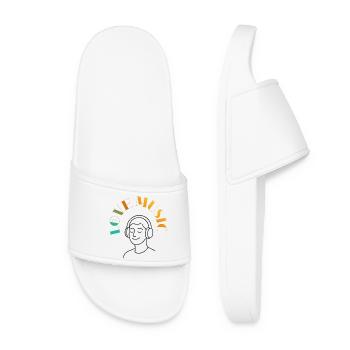 Music is life - Women’s Pool Sliders - white - Front