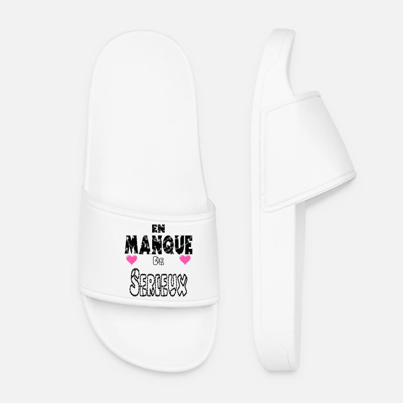 Lacking Seriousness - Women’s Pool Sliders - white