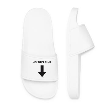 Ce côté vers le haut - Flèche inversée - Claquettes Femme - blanc - Devant