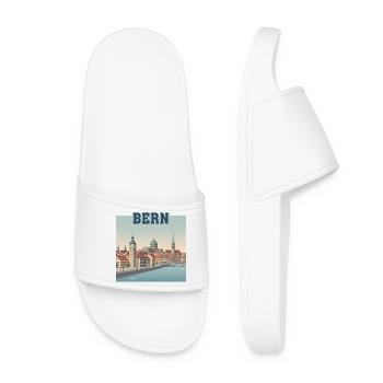 Bern Riverside Cityscape - Women’s Pool Sliders - white - Front