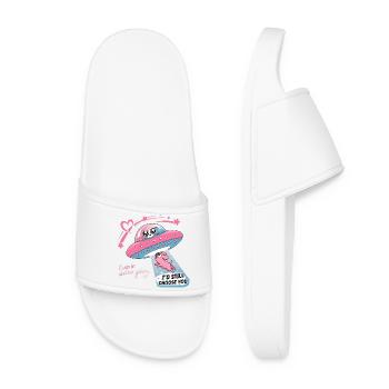 Humour Chien Amour Infini Cadeau Maîtresse Maître - Claquettes Femme - blanc - Devant