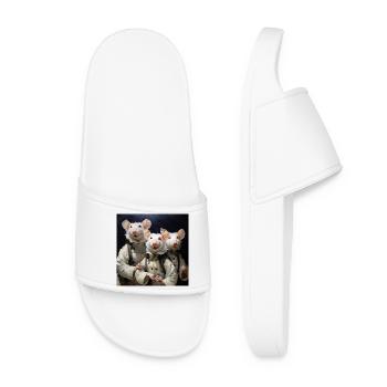 Rats in a trio of coats - Women’s Pool Sliders - white - Front