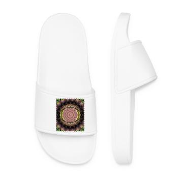 Mandala Flower Cascade - Women’s Pool Sliders - white - Front