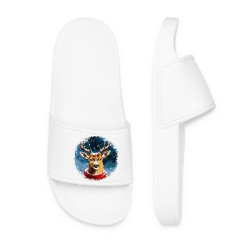 Deer Style - Women’s Pool Sliders - white - Front