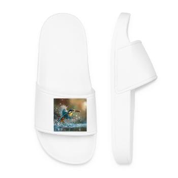 Kingfisher in flight the nimble Kingfisher moment - Women’s Pool Sliders - white - Front