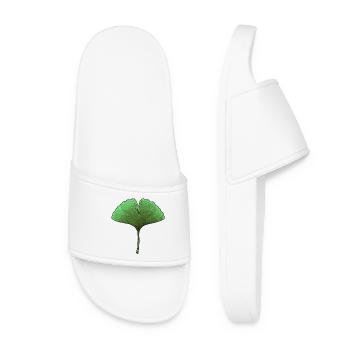 Ginkgo Fan Leaf Aura - Women’s Pool Sliders - white - Front