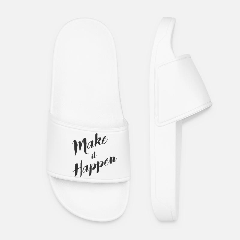 make_it_happen - Women’s Pool Sliders - white