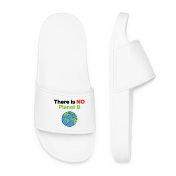 There Is No Planet B – Act Now, Environment, Demo - Women’s Pool Sliders - white - Front