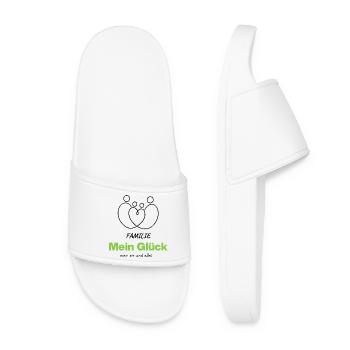 Famille – Mon bonheur, mon tout - Claquettes Femme - blanc - Devant