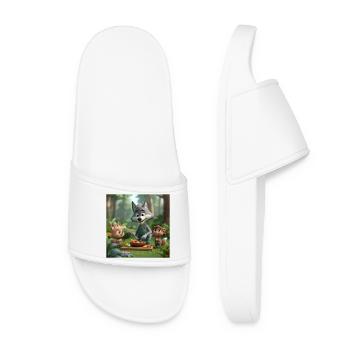 loup, loup végan, loup gentil - Claquettes Femme - blanc - Devant