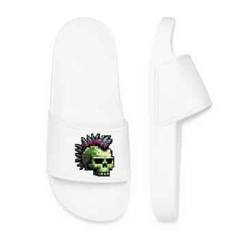 Pixel Punk Skull - Frauen Badelatschen - Weiß - Vorne
