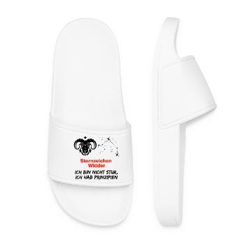 Le signe du zodiaque Bélier a des principes, date de naissance - Claquettes Femme - blanc - Devant