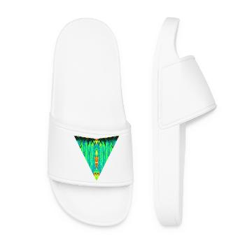 Totem Numérique, Gardien Néon, Bête de Symétrie - Claquettes Femme - blanc - Devant