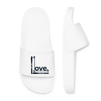 Winter Love Ski - Women’s Pool Sliders - white - Front