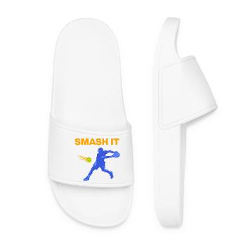 Smash It, Padel Power! Padel Sport - Women’s Pool Sliders - white - Front