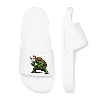Tortue Ninja Guerrière avec l’Épée Katana - Claquettes Femme - blanc - Devant