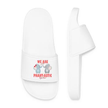 Phantastische Freunde Elefanten - Frauen Badelatschen - Weiß - Vorne