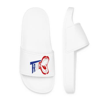 Trance Scream Retro Typography - Women’s Pool Sliders - white - Front