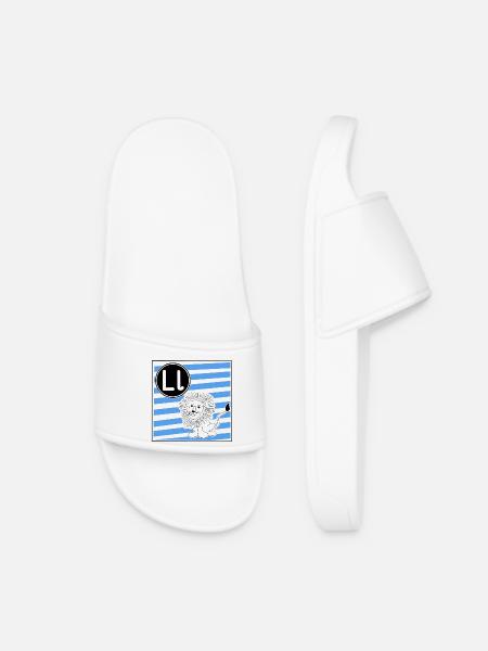 L for Lion - Women’s Pool Sliders - white
