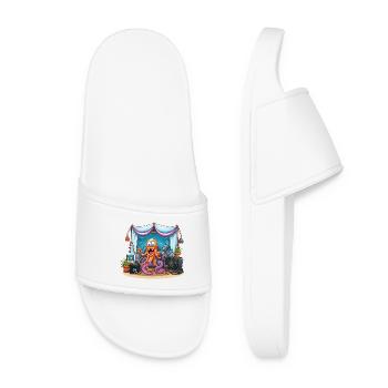 Octopus influencer on stage - Women’s Pool Sliders - white - Front