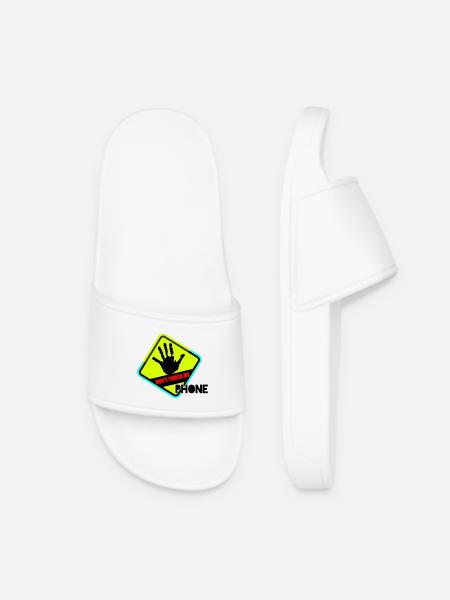 Hand away! No phone touch - Women’s Pool Sliders - white