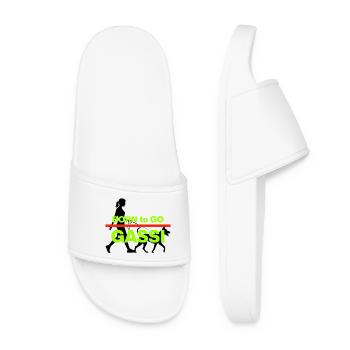 BORN TO GO GASSI! DOGMOM DOG LOVE PAW LOVE - Women’s Pool Sliders - white - Front