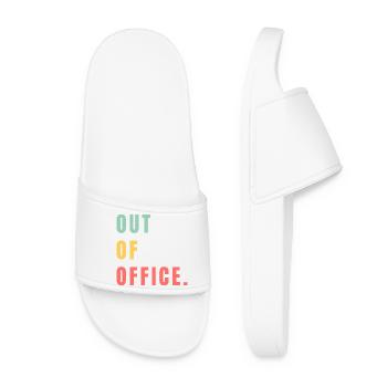 Absent du bureau - Claquettes Femme - blanc - Devant