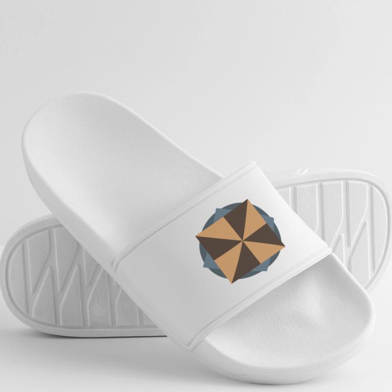 PYRAMID CORE GEOMETRY | Basic Shapes Artwork Women’s Pool Sliders