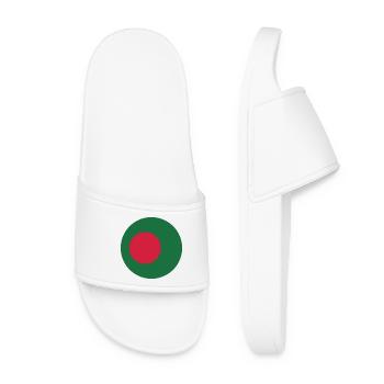 Runde bangladeschische Flagge - Frauen Badelatschen - Weiß - Vorne