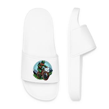 Ponies Mountain Biker / Bike Pony - Women’s Pool Sliders - white - Front