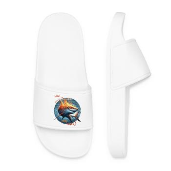 Fire Tiger 1986 – The Burning Tiger Shark - Women’s Pool Sliders - white - Front