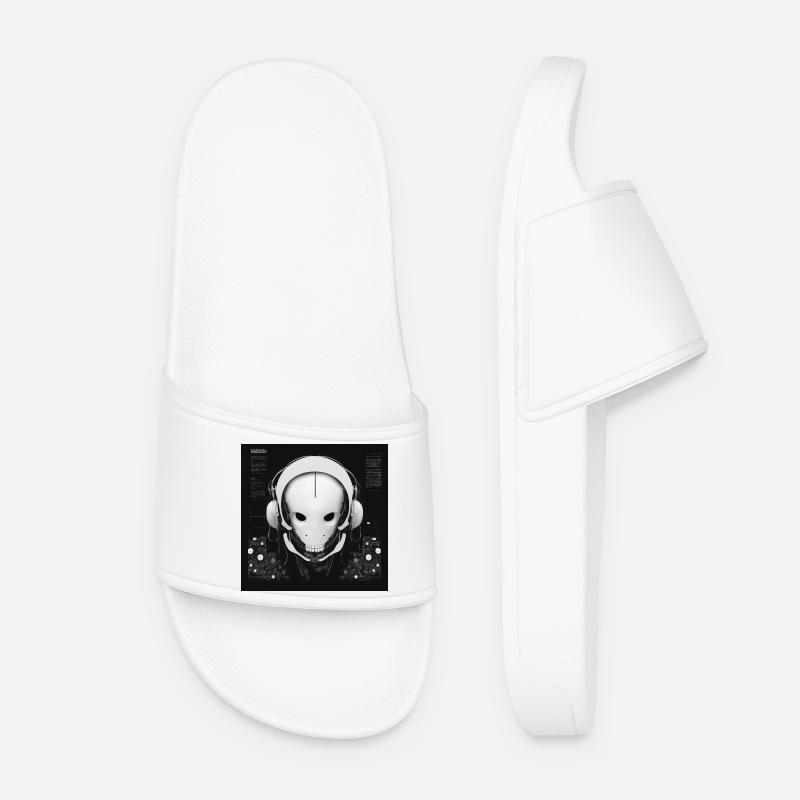 One Bulky Mech - Loam Sequence Cover - Women’s Pool Sliders - white