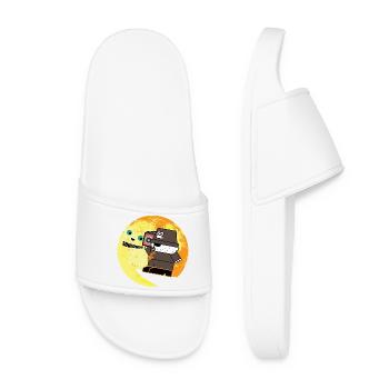 Pixel P.I. Moon Chase - Women’s Pool Sliders - white - Front