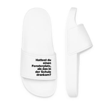 HATTEST DU EINEN FENSTERPLATZ? SARKASMUS, FRECH - Women’s Pool Sliders - white - Front