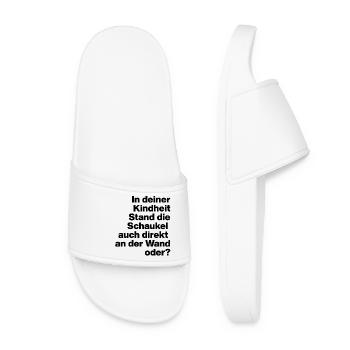COUP SUR LE MUR, STUPIDE, SARCASME, VILAIN - Claquettes Femme - blanc - Devant