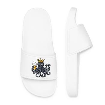 Roi de la bière Octopus - Claquettes Femme - blanc - Devant
