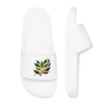 Symphonie colorée de Leafen - Claquettes Femme - blanc - Devant